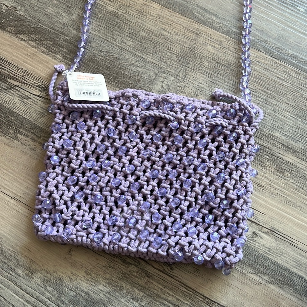 Girls New Jcrew Girls' beaded crochet pouch bag